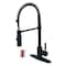 Gourmetier LS8770DKL Kaiser Single-Handle Pre-Rinse Kitchen Faucet, Matte Black LS8770DKL - alternate 1